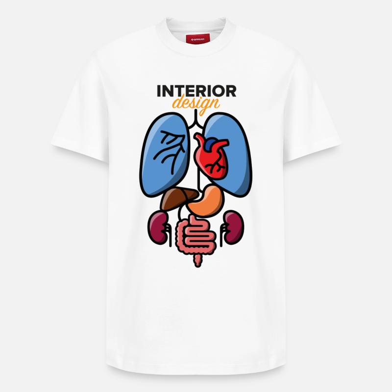 Design d'intérieur - T-shirt unisexe décontracté en coton Supima – de SPREAD - blanc