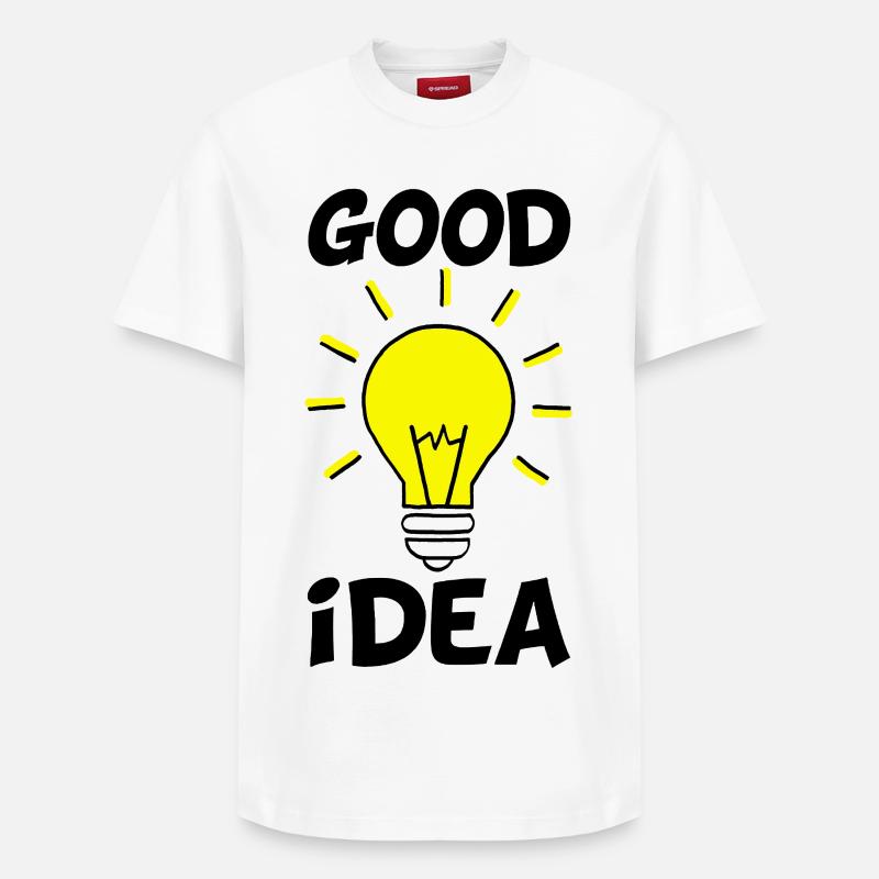 Die richtige Idee - Relaxed Unisex Supima Cotton T-Shirt – von SPREAD - Weiß