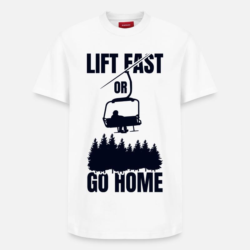 Devis de snowboard - T-shirt unisexe décontracté en coton Supima – de SPREAD - blanc