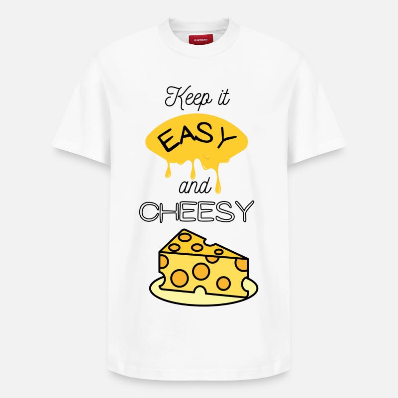 Mème du fromage facile - T-shirt unisexe décontracté en coton Supima – de SPREAD - blanc
