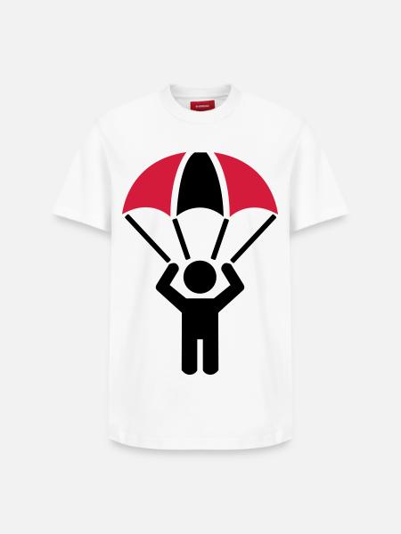 parachute - Relaxed Unisex Supima Cotton T-Shirt – by SPREAD - white