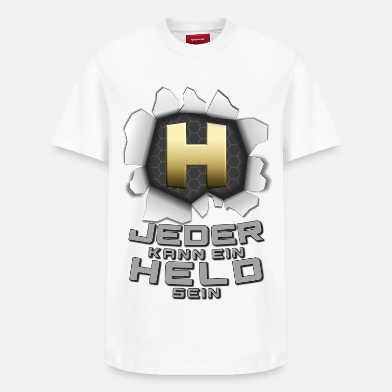 Jeder kann ein Held sein - Relaxed Unisex Supima Cotton T-Shirt – von SPREAD - Weiß