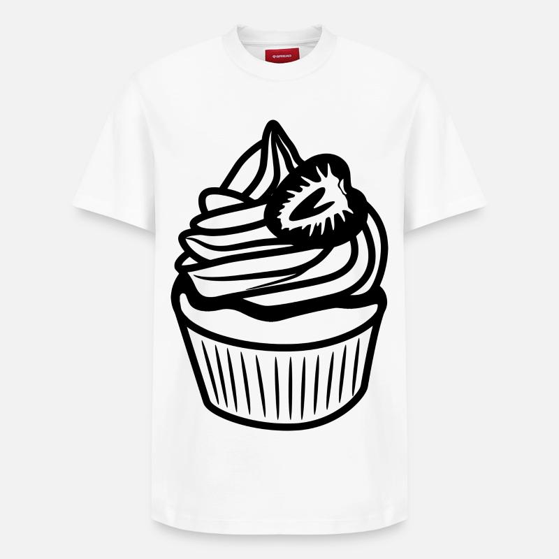 Torte - Relaxed Unisex Supima Cotton T-Shirt – von SPREAD - Weiß