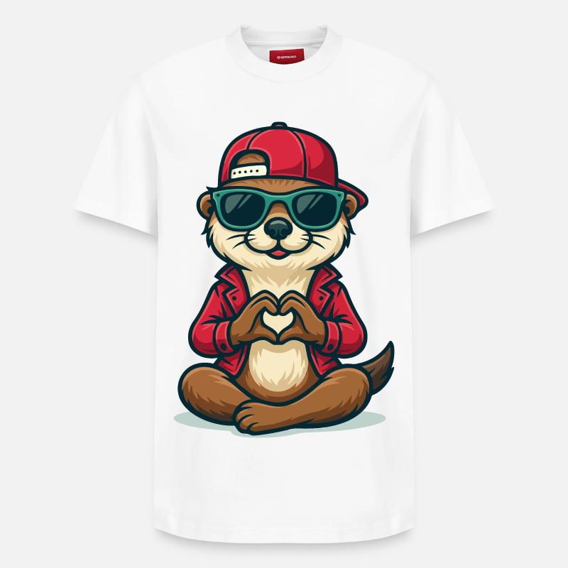 Otterly in Love - Relaxed Unisex Supima Cotton T-Shirt – von SPREAD - Weiß