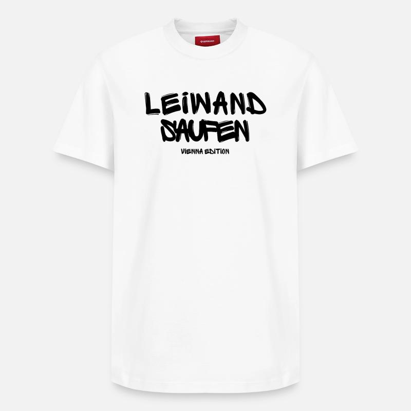 Leiwand saufen - T-shirt unisexe décontracté en coton Supima – de SPREAD - blanc