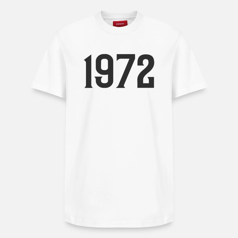 1972 - T-shirt unisexe décontracté en coton Supima – de SPREAD - blanc