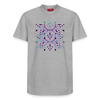 Designer clothes and tote bags, chic and unique style. - Relaxed Unisex Supima Cotton T-Shirt – by SPREAD - white - Front - AI Model Female 172 dark (172cm) & AI Model Male 185 dark (185cm)