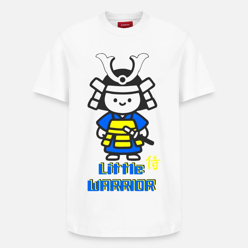 Kleiner Samurai Krieger - Relaxed Unisex Supima Cotton T-Shirt – von SPREAD - Weiß