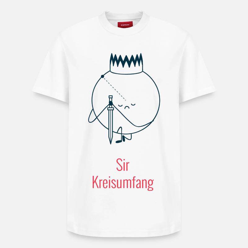 Sir Circle Circumference - Géométrie Humour - T-shirt unisexe décontracté en coton Supima – de SPREAD - blanc