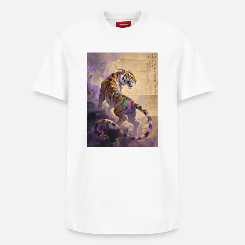 Le Sillage de Feu : Zouwu – Vélocité - T-shirt unisexe décontracté en coton Supima – de SPREAD - blanc