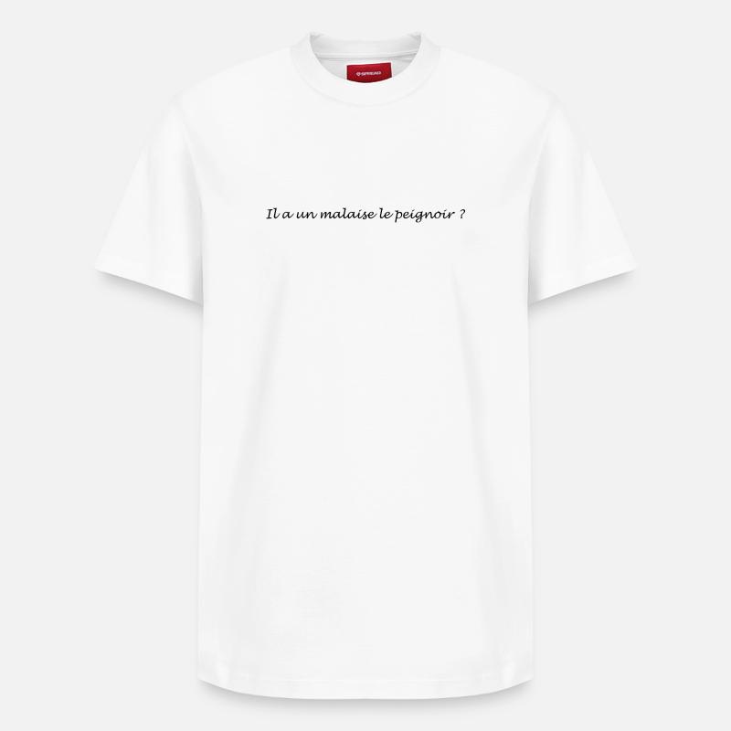 il a un malaise le peignoir ? - T-shirt unisexe décontracté en coton Supima – de SPREAD - blanc