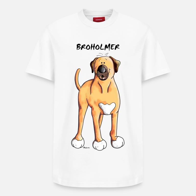 Drôle Broholmer - T-shirt unisexe décontracté en coton Supima – de SPREAD - blanc