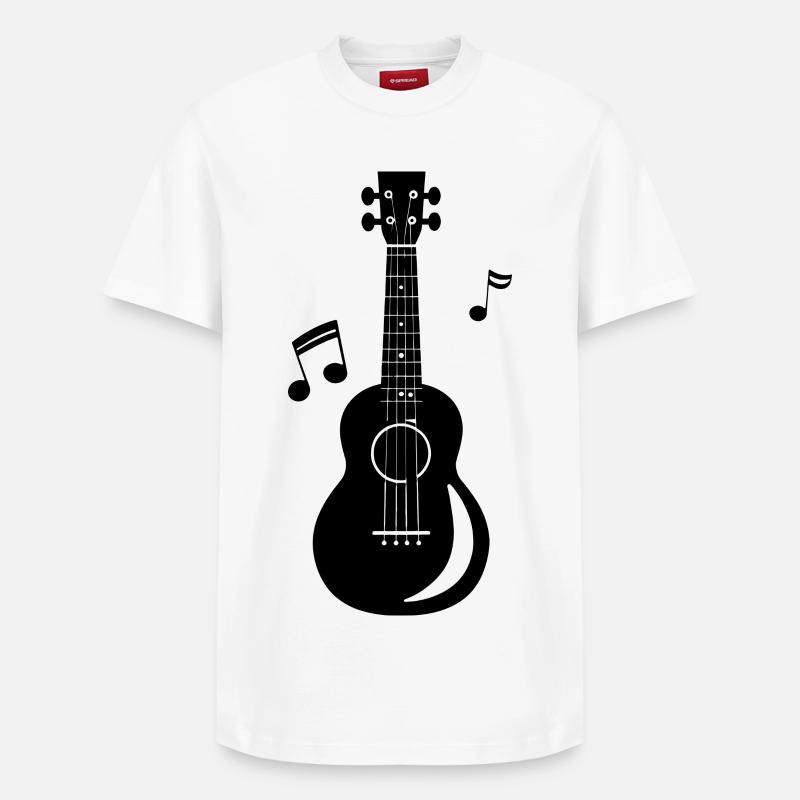 Ukulele - Relaxed Unisex Supima Cotton T-Shirt – von SPREAD - Weiß