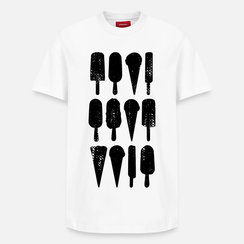 Variétés de crème glacée - T-shirt unisexe décontracté en coton Supima – de SPREAD - blanc