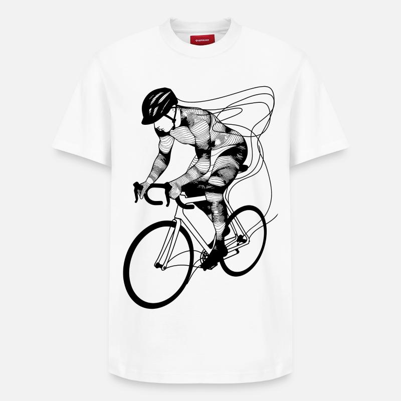 Radfahrer - Relaxed Unisex Supima Cotton T-Shirt – von SPREAD - Weiß