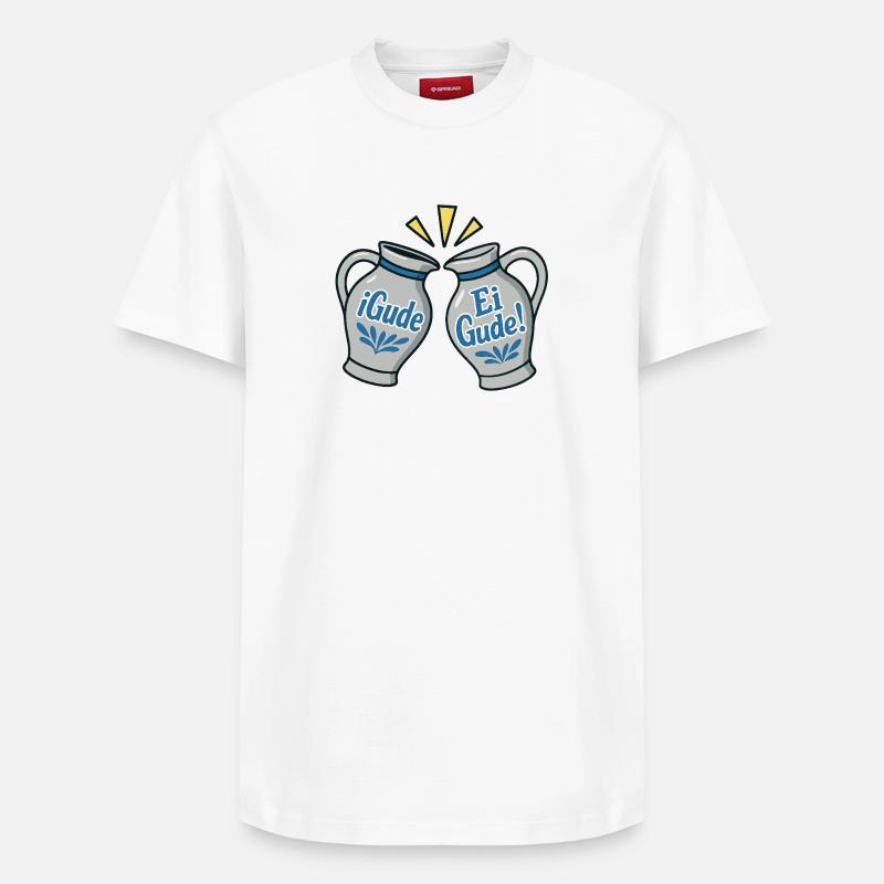 iGude-vs-Ei-Gude - T-shirt unisexe décontracté en coton Supima – de SPREAD - blanc