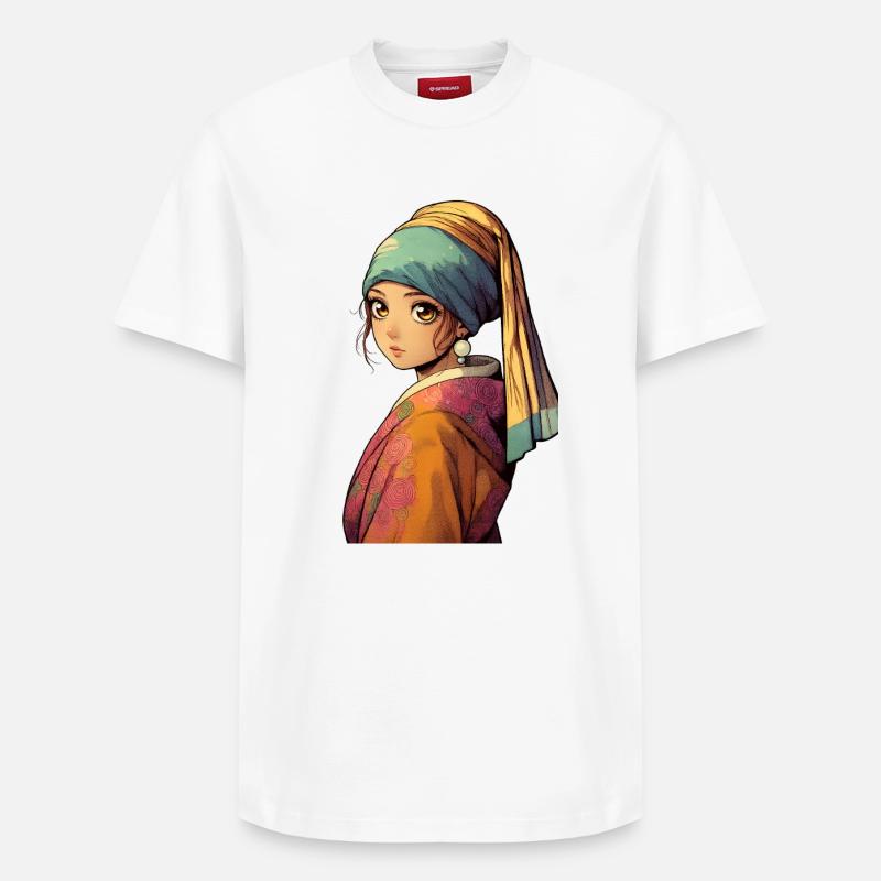 Manga de style jeune perle - T-shirt unisexe décontracté en coton Supima – de SPREAD - blanc
