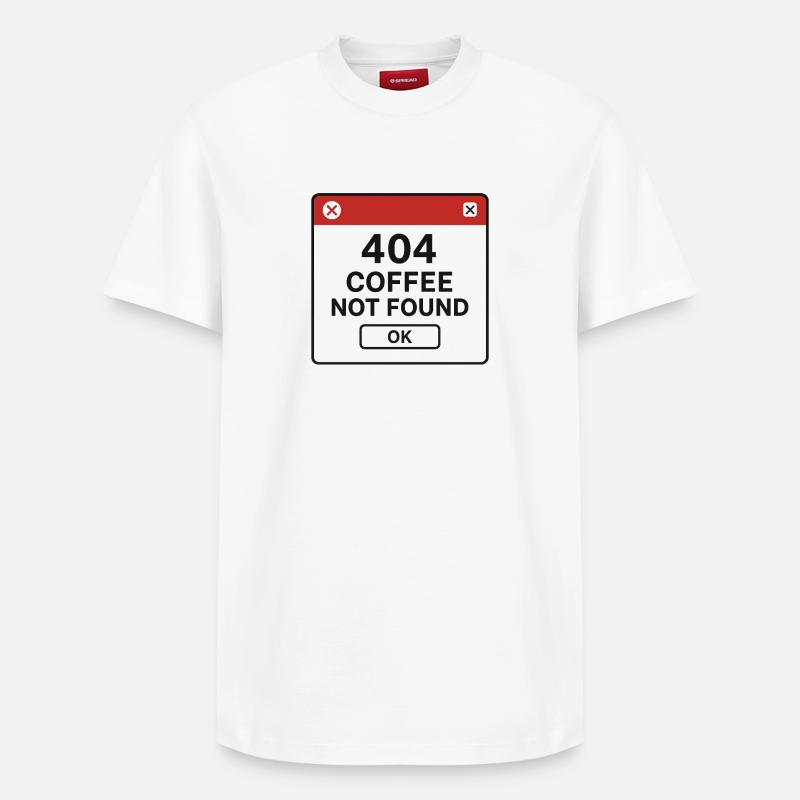 404 café non trouvé - T-shirt unisexe décontracté en coton Supima – de SPREAD - blanc