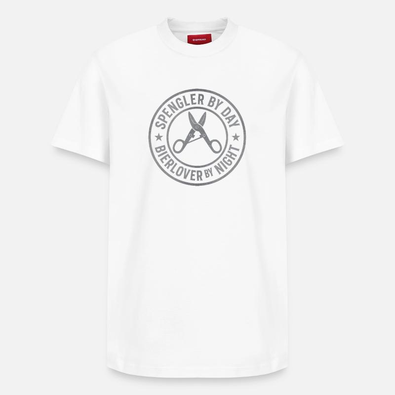 Barbier Lover Jour Nuit Phoque - T-shirt unisexe décontracté en coton Supima – de SPREAD - blanc
