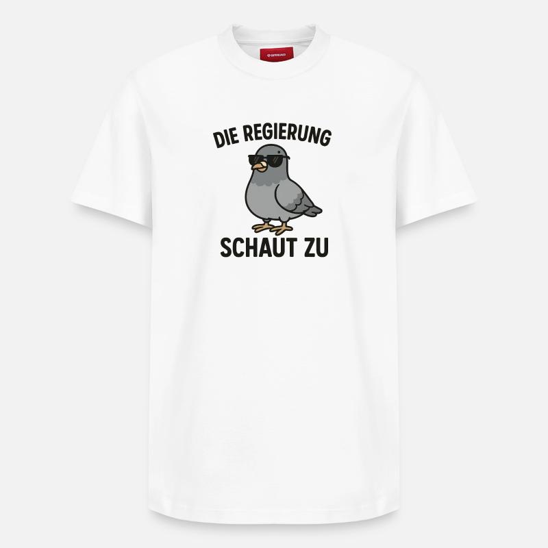 Colombe espionne - T-shirt unisexe décontracté en coton Supima – de SPREAD - blanc