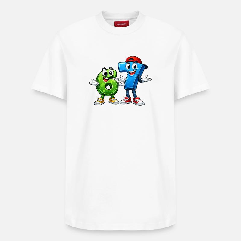67 sixseven - T-shirt unisexe décontracté en coton Supima – de SPREAD - blanc