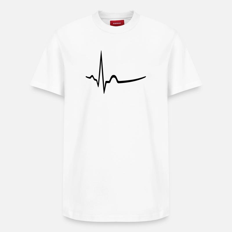 EKG - Sinusrhythmus - Arzt - Relaxed Unisex Supima Cotton T-Shirt – von SPREAD - Weiß