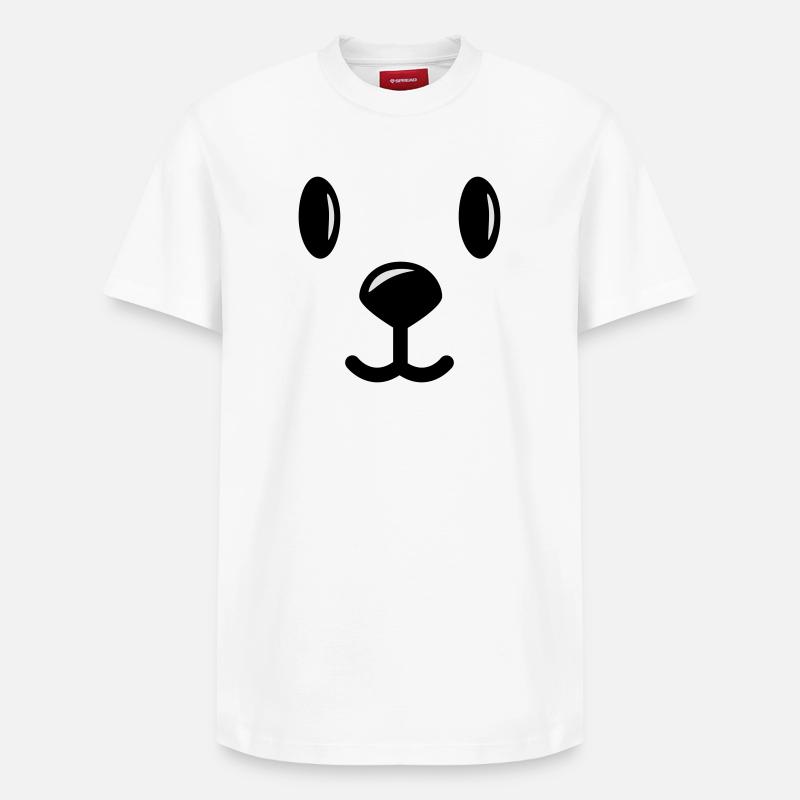teddy bär bärchen smiley face - T-shirt unisexe décontracté en coton Supima – de SPREAD - blanc