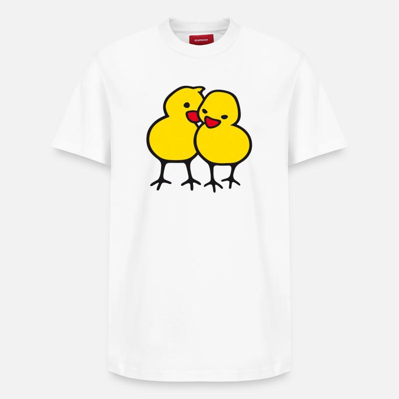 chicks in love (a) - T-shirt unisexe décontracté en coton Supima – de SPREAD - blanc