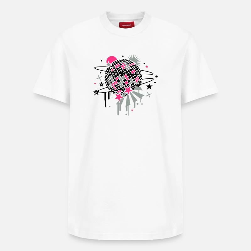 disco_ball - T-shirt unisexe décontracté en coton Supima – de SPREAD - blanc