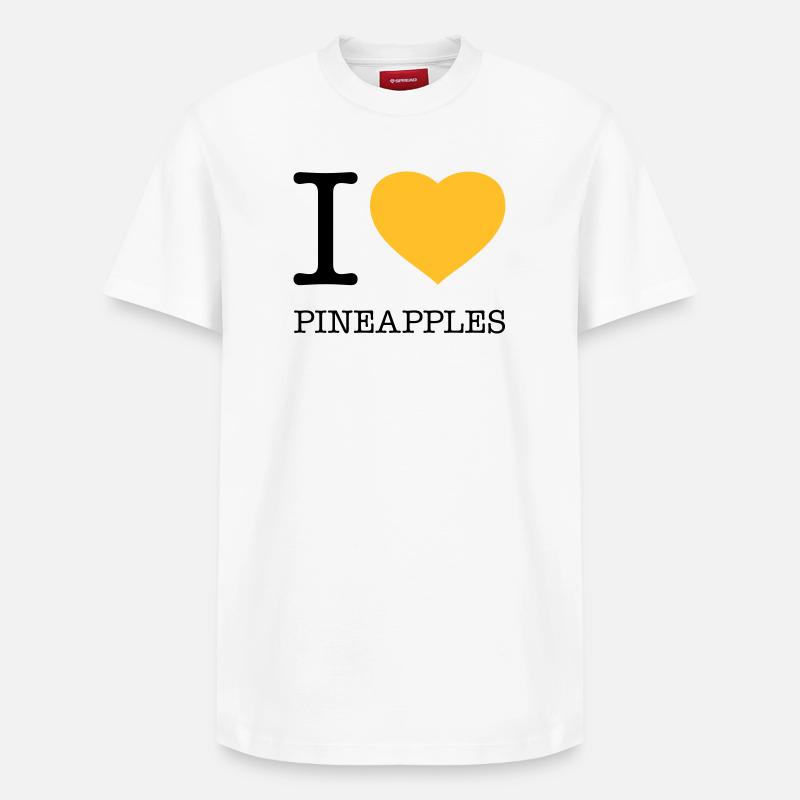 J’AIME LES ANANAS Ananas - T-shirt unisexe décontracté en coton Supima – de SPREAD - blanc