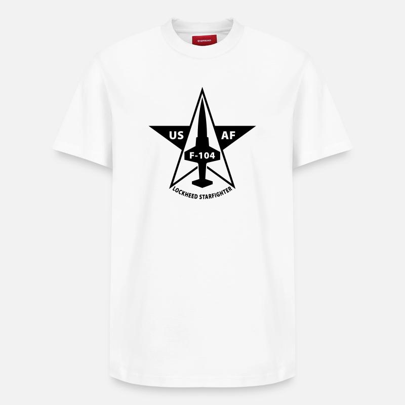 Lockheed Starfighter - Relaxed Unisex Supima Cotton T-Shirt – von SPREAD - Weiß
