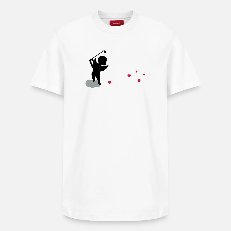 golf_engel - Relaxed Unisex Supima Cotton T-Shirt – von SPREAD - Weiß