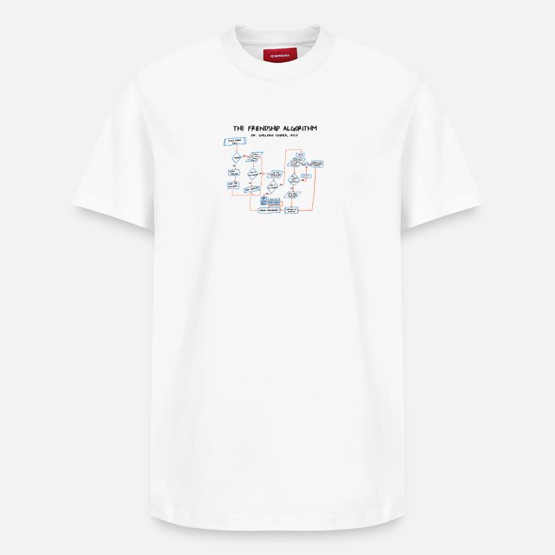 friendship algorithmus - Relaxed Unisex Supima Cotton T-Shirt – von SPREAD - Weiß