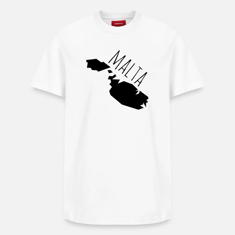 malta - Relaxed Unisex Supima Cotton T-Shirt – by SPREAD - white
