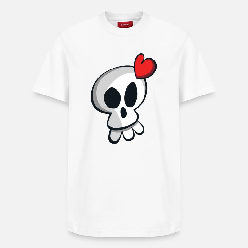 TETE DE MORT - T-shirt unisexe décontracté en coton Supima – de SPREAD - blanc