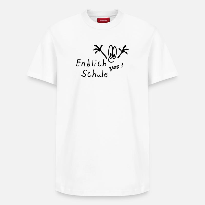 Schule, Schulanfang, Einschulung, Comic - Relaxed Unisex Supima Cotton T-Shirt – von SPREAD - Weiß