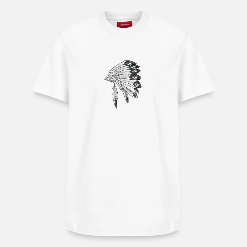 Apache - Relaxed Unisex Supima Cotton T-Shirt – von SPREAD - Weiß