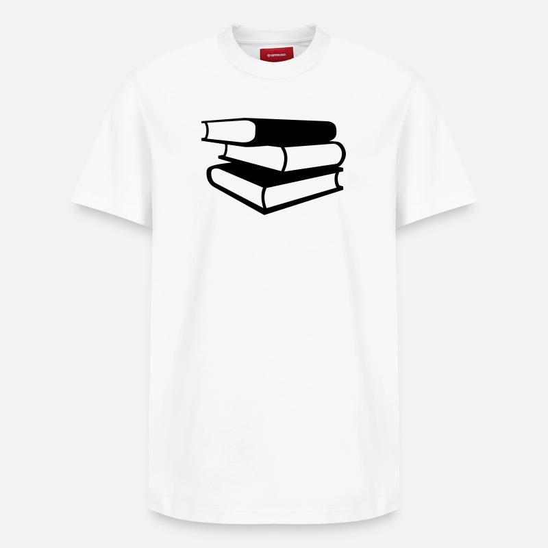 Livres - T-shirt unisexe décontracté en coton Supima – de SPREAD - blanc