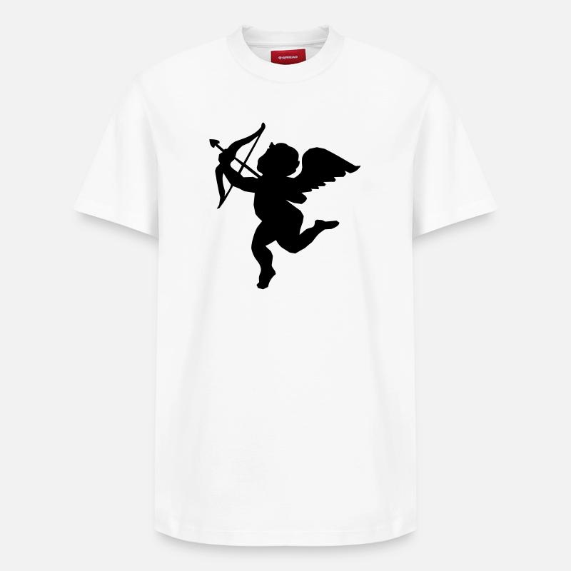 Engel mit Pfeil und Bogen - Relaxed Unisex Supima Cotton T-Shirt – von SPREAD - Weiß