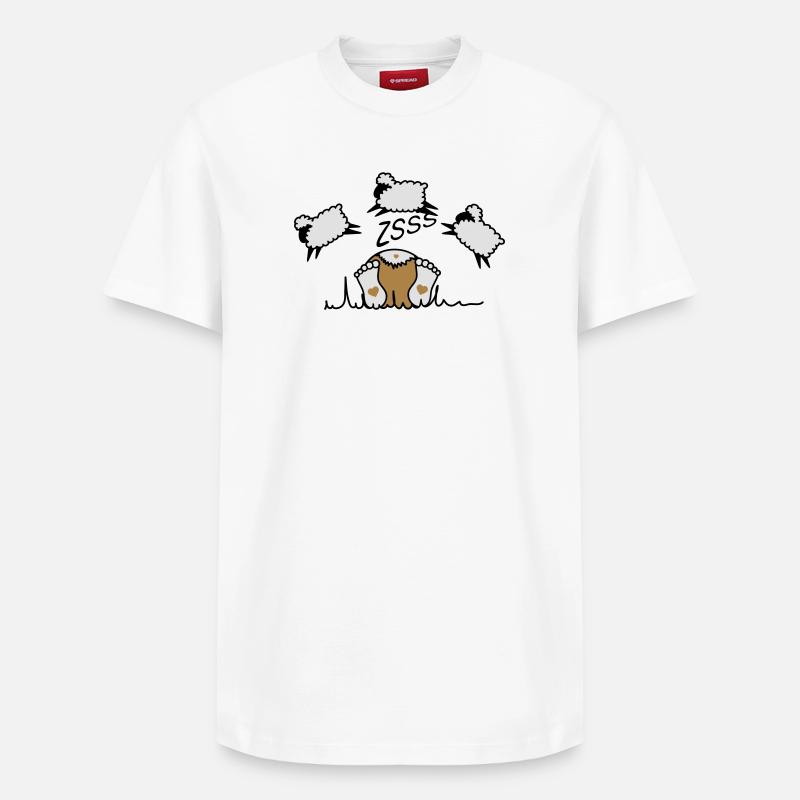 Schäfchen zählen - Relaxed Unisex Supima Cotton T-Shirt – von SPREAD - Weiß