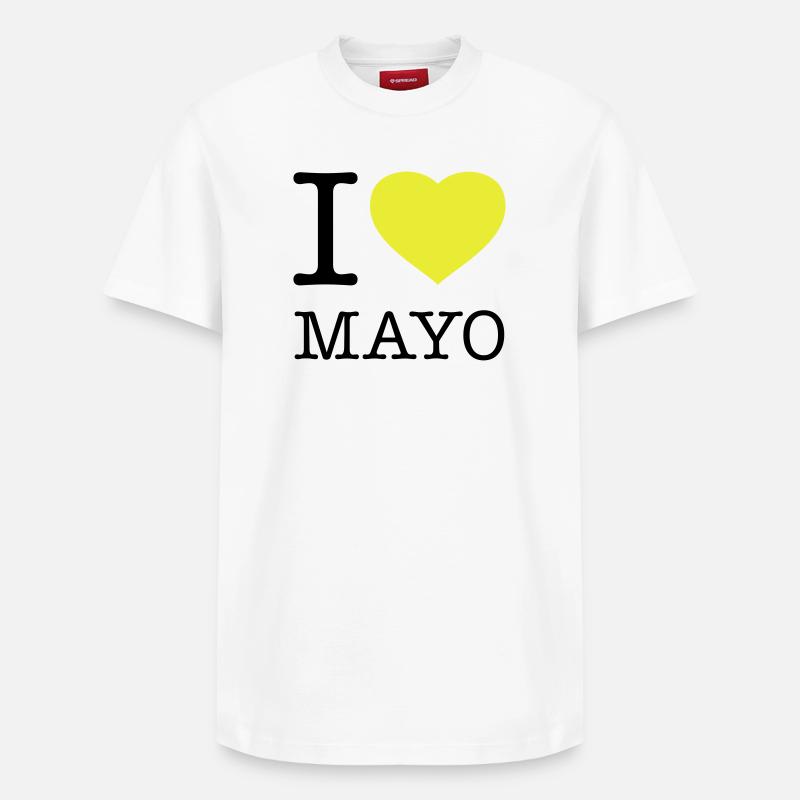 J’ADORE LA MAYONNAISE Mayo - T-shirt unisexe décontracté en coton Supima – de SPREAD - blanc