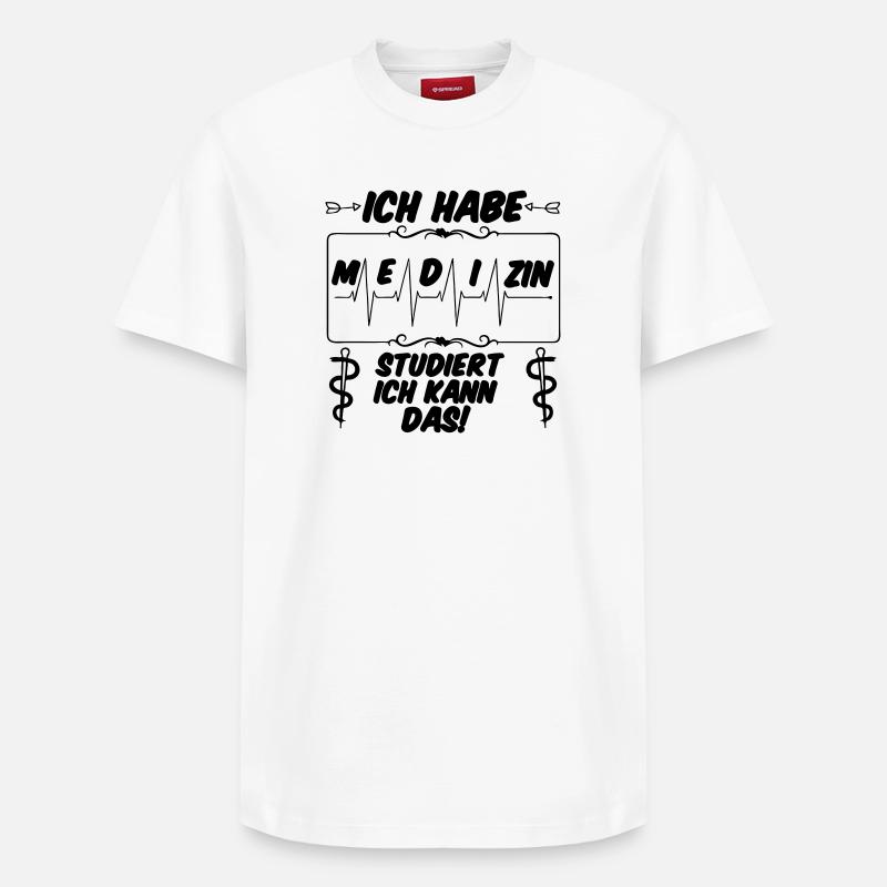 Ich habe Medizin studiert Geschenk - Relaxed Unisex Supima Cotton T-Shirt – von SPREAD - Weiß