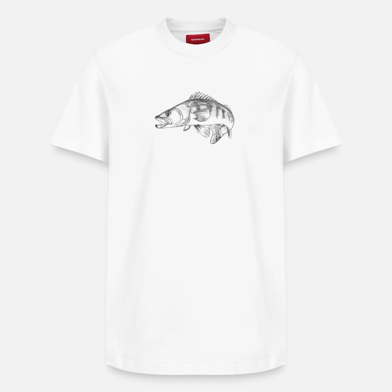 Zander - Relaxed Unisex Supima Cotton T-Shirt – von SPREAD - Weiß