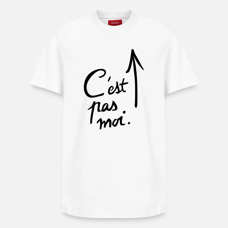 c'est pas moi. - T-shirt unisexe décontracté en coton Supima – de SPREAD - blanc