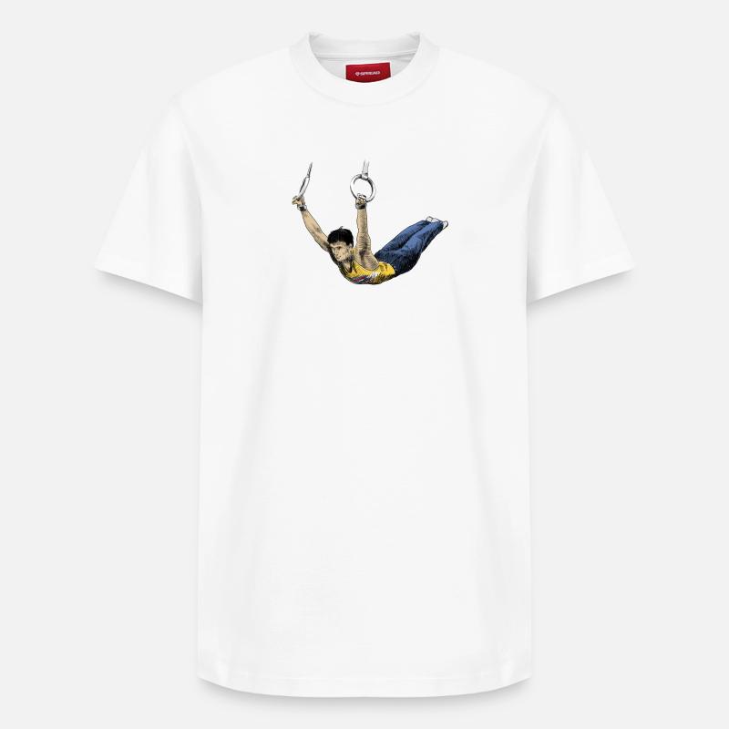 Gymnastics - T-shirt unisexe décontracté en coton Supima – de SPREAD - blanc