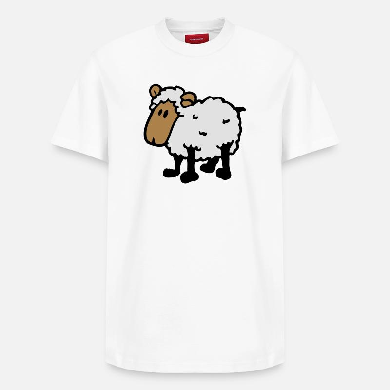 cooles comic schaf funny sheep - Relaxed Unisex Supima Cotton T-Shirt – von SPREAD - Weiß