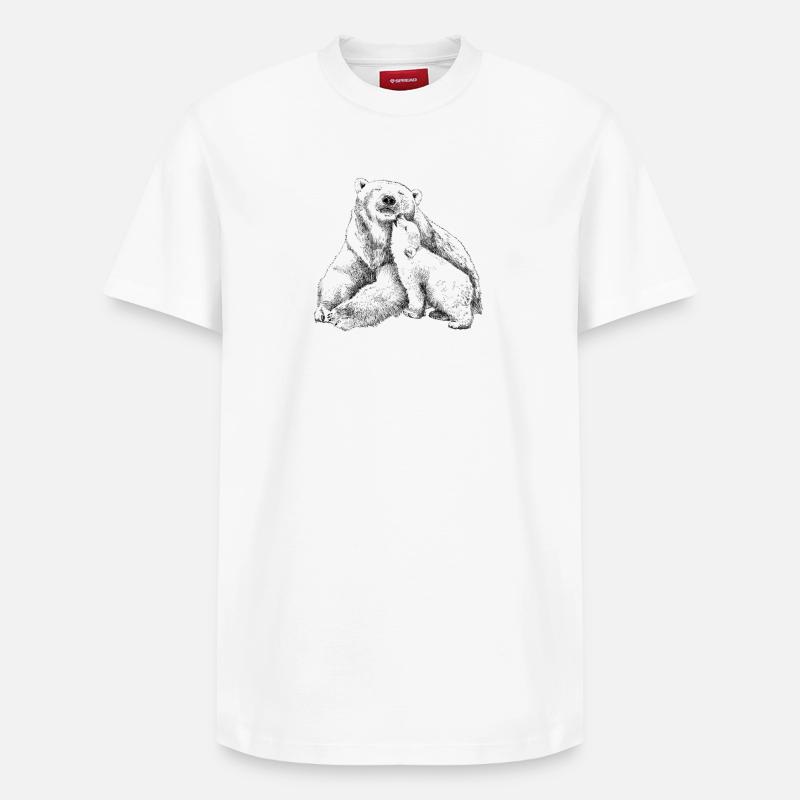 Icebear - T-shirt unisexe décontracté en coton Supima – de SPREAD - blanc