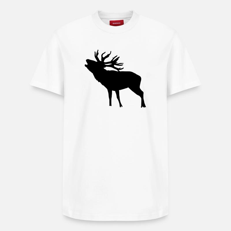 deer - T-shirt unisexe décontracté en coton Supima – de SPREAD - blanc