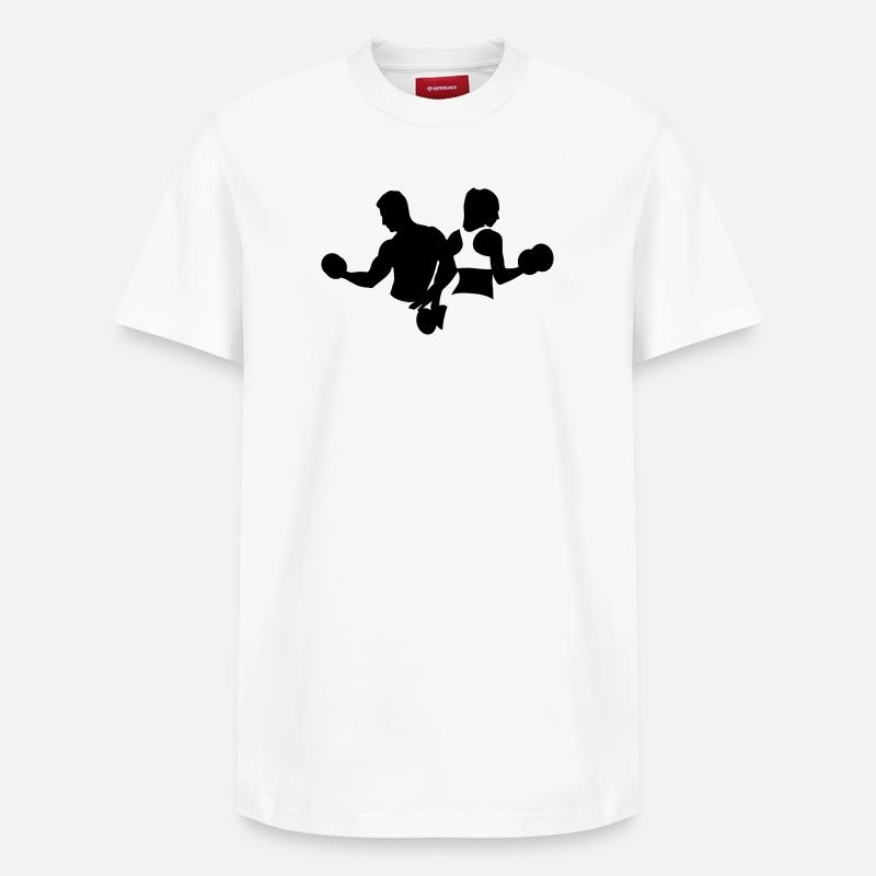 bodybuilding - T-shirt unisexe décontracté en coton Supima – de SPREAD - blanc