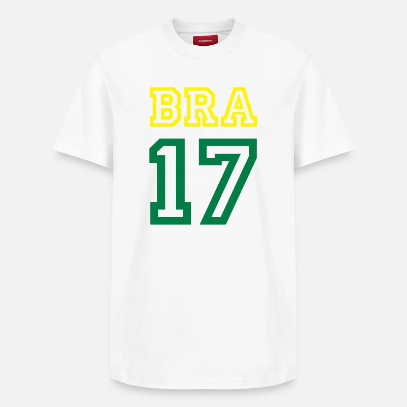 BRASILIEN 2017 Brésil - T-shirt unisexe décontracté en coton Supima – de SPREAD - blanc